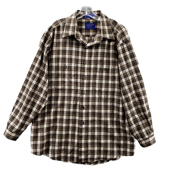 Pendleton Other - Sir Pendleton Shirt Men's XL Brown Plaid Wool Outdoor Workwear Academia Grunge